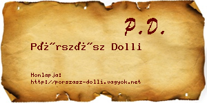 Pórszász Dolli névjegykártya
